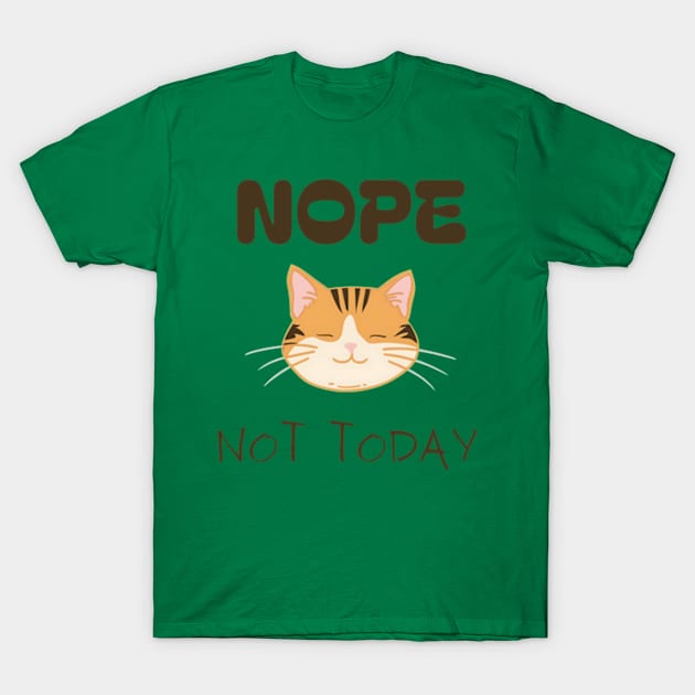 Cozy Cat Nap Nope Not Today T-Shirt by StyleTops